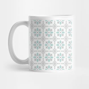 Seamless vintage background. Victorian ornament tile in vector. Mug